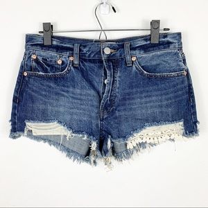 Free People |  Daisy Chain Distressed Denim Shorts